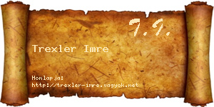 Trexler Imre névjegykártya